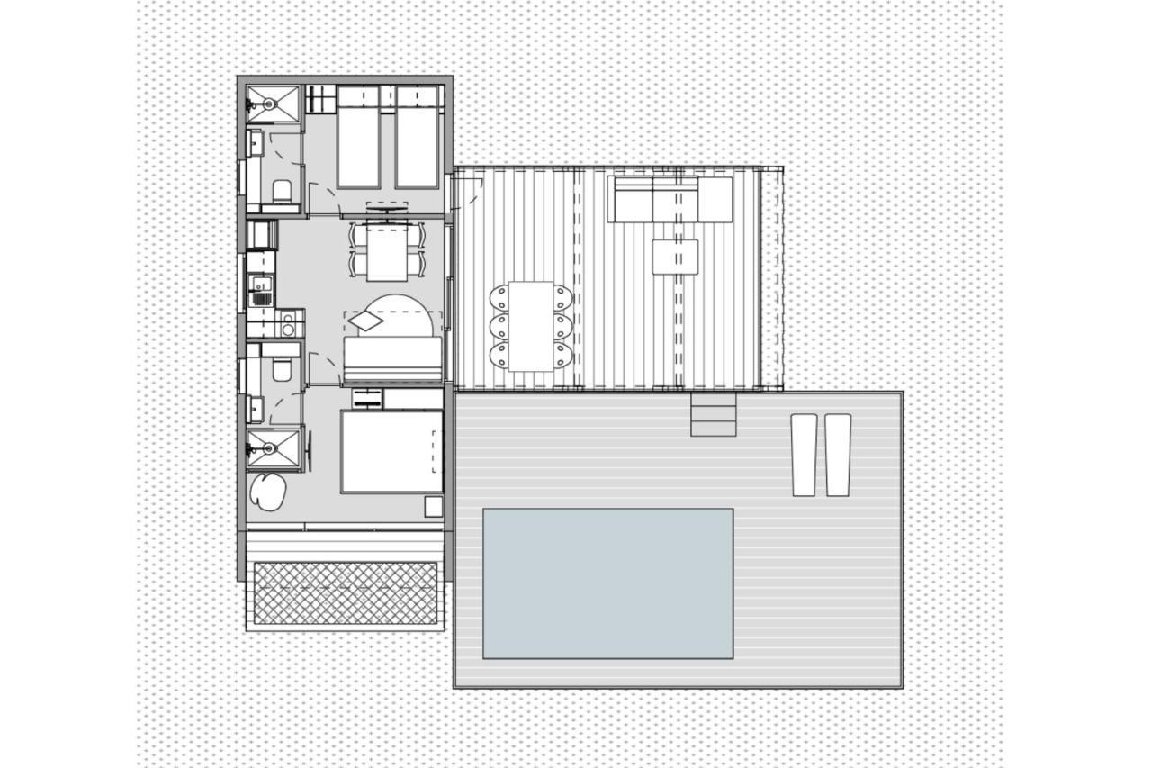 Maison de Vacances Familiale 1 Module avec Piscine