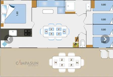 Standard Mobile Home - Tour Tour - 6 Pax - TV and Air cond