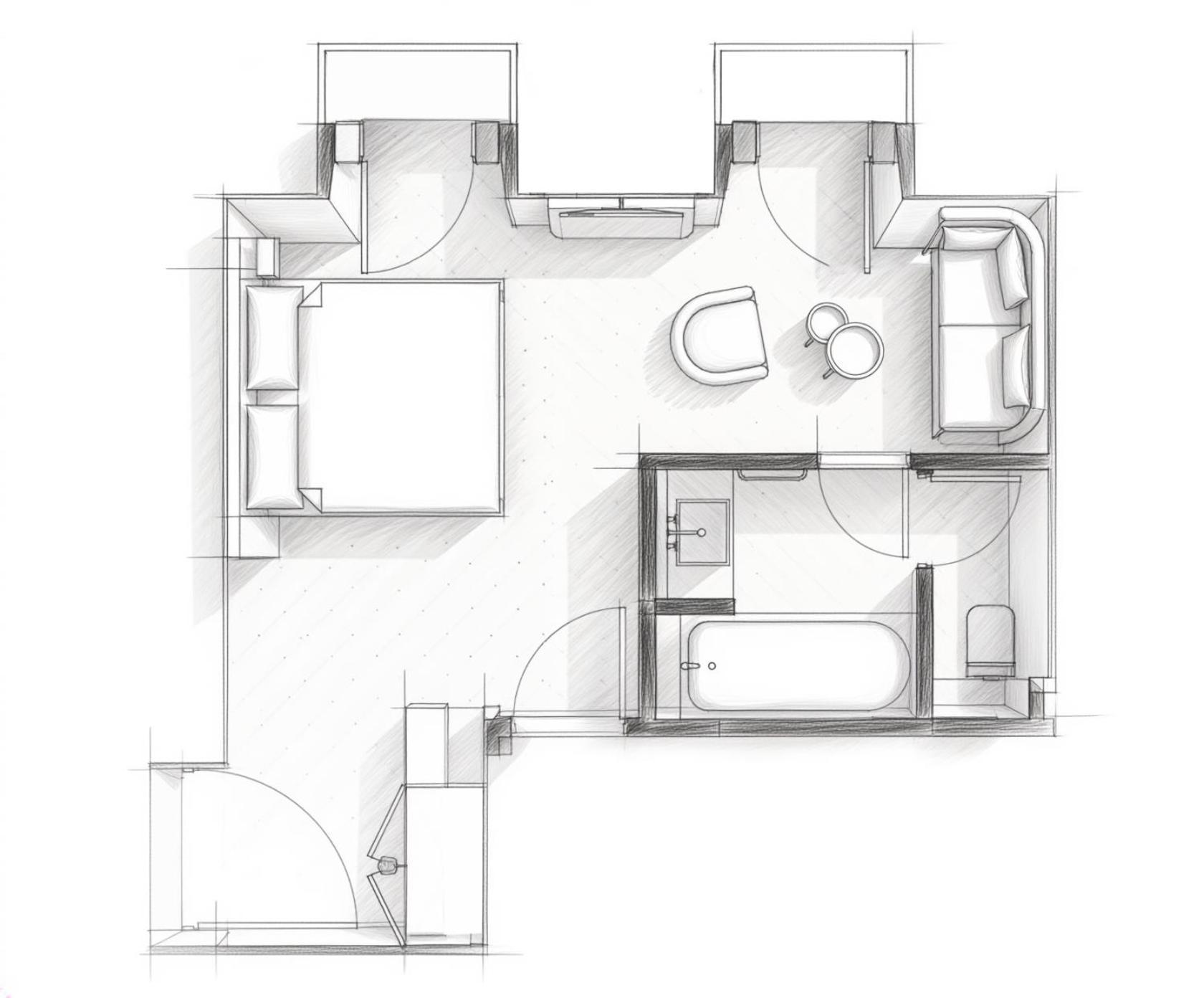 Chambre Double avec Balcon - Vue sur Mer