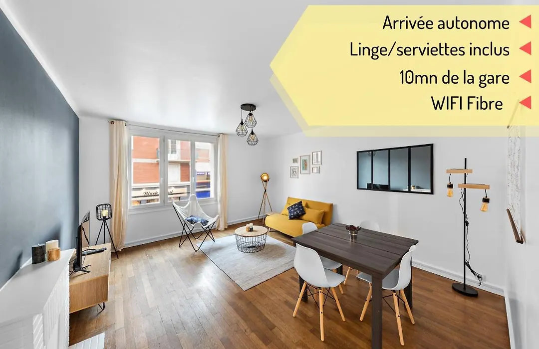 Appartement Bellanger - Hyper Centre - Proche Plage - Arrivee Autonome-1