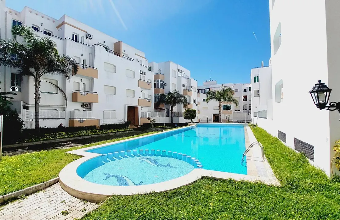 Appartement avec piscines, vue sur mer et accès à la plage à Achakar Hill, Tanger.-1