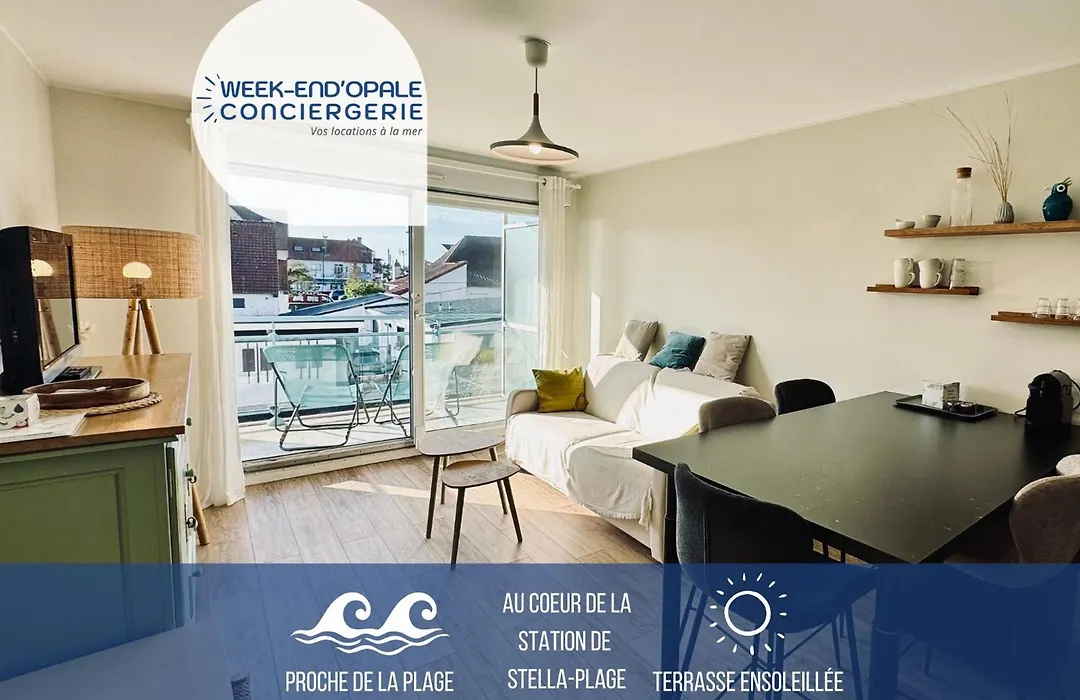 Appartement centre ville Stella-Plage terrasse sud-ouest-1