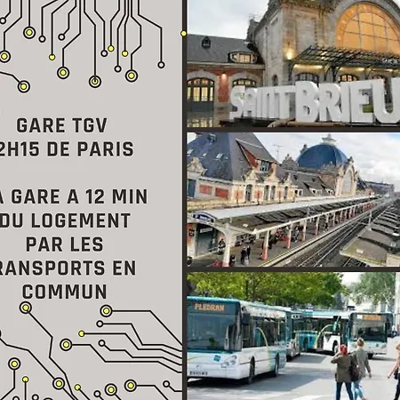 Bel appartement idéalement placé Saint-Brieuc, wifi, parking gratuit-2