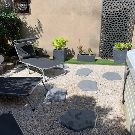 Les dahlias appartement 4 personnes Jacuzzi Barbecue Jardin arboré Climatisé-3