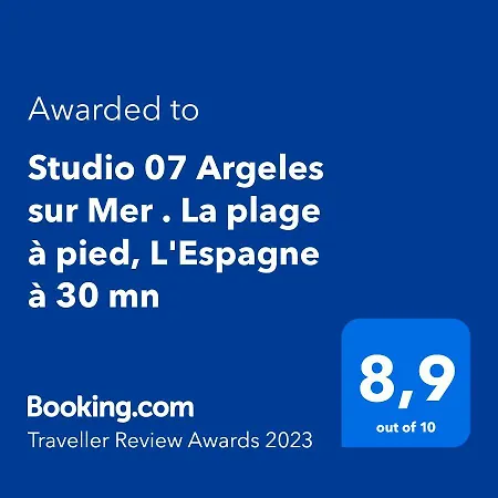 Studio 07 Argeles sur Mer . La plage à pied, L'Espagne à 30 mn-2