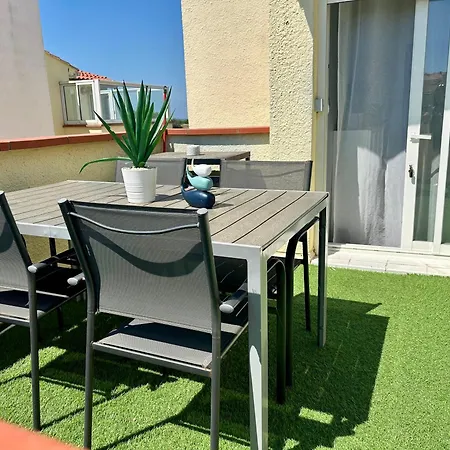 Amour à la plage, appartement climatisé, terrasse à Barcares à deux pas de la plage-3