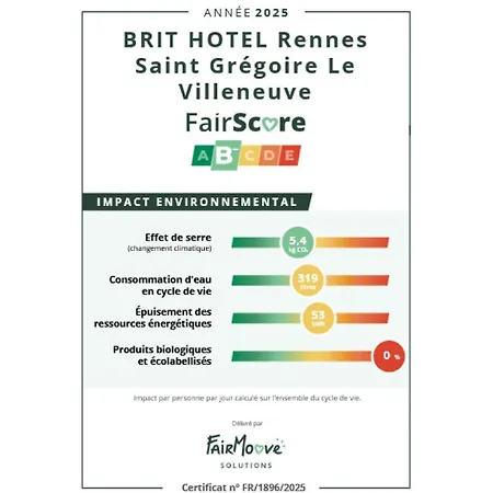 Brit Hotel Rennes St Grégoire – Le Villeneuve-2