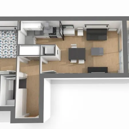 Ty Nevet - Cœur de ville - Profitez d'un T2 spacieux avec balcon et parking privé-2