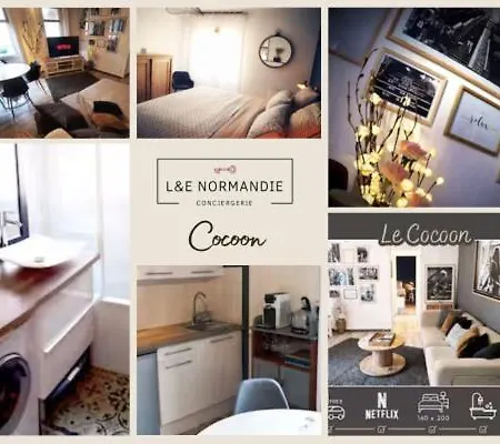 LE COCOON Saint Lô - Appartement privé tout équipé - Haras - Parking gratuit - Entrée autonome - Wifi - Netflix - Baignoire - Lave-linge - Lit Queen Size 160cm&canapé-lit 140cm - Jusqu'à 4 personnes-2
