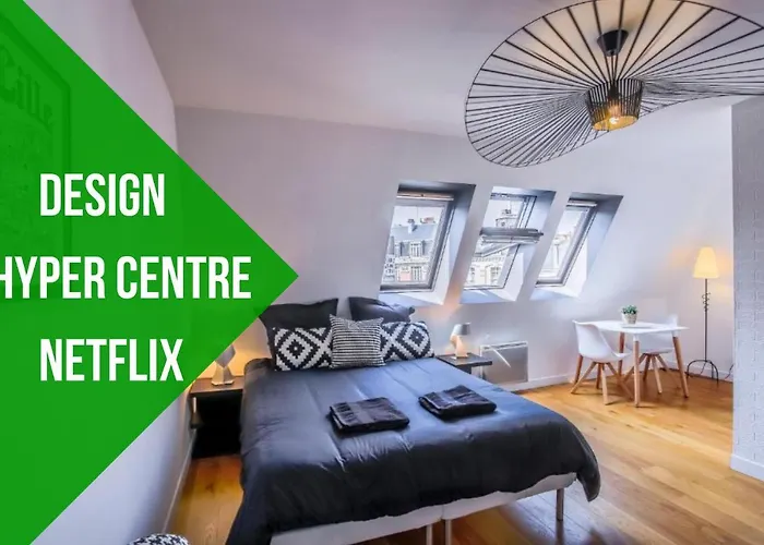 Appartement Design Hyper Centre Lille - Netflix Wifi Fibre - Parking