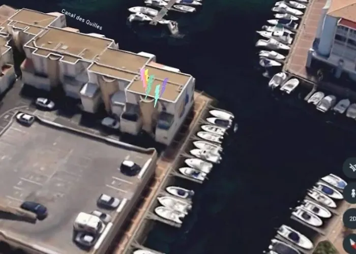 Studio climatisé classe 2 dans marina proche mer et etang - lit wifi fibre et parking privé