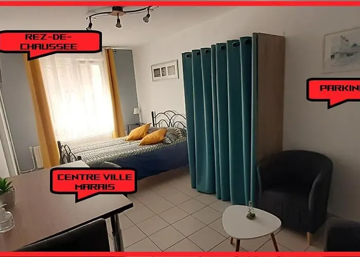 Charmant studio en plein centre avec parking