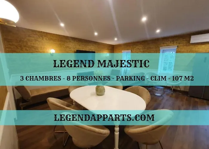 Legend Majestic - 3 chambres - Parking privé GRATUIT - Centre Ville - Quai de Saône - Gare - fibre