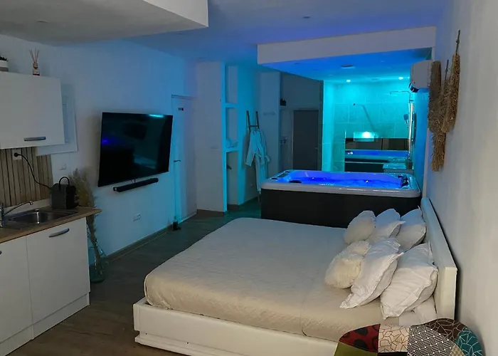 Superbe suite avec jacuzzi patio et sauna