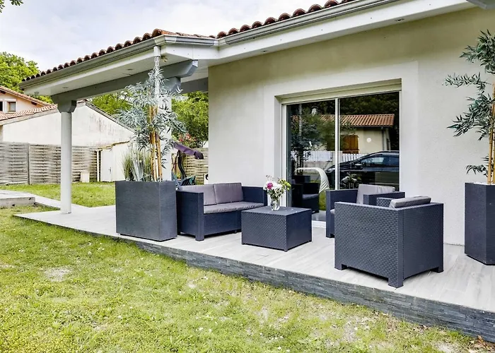 Maison contemporaine à Biscarrosse Lac - 6 pers, proche lac, jardin, quartier calme, avec WIFI - FR-1-521-112