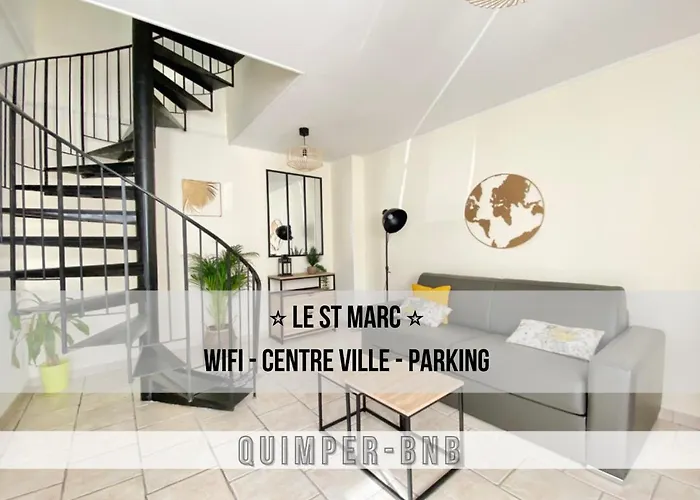 Le St Marc - Theatre De Cornouaille - Wifi - Parking Prive - Entree Autonome