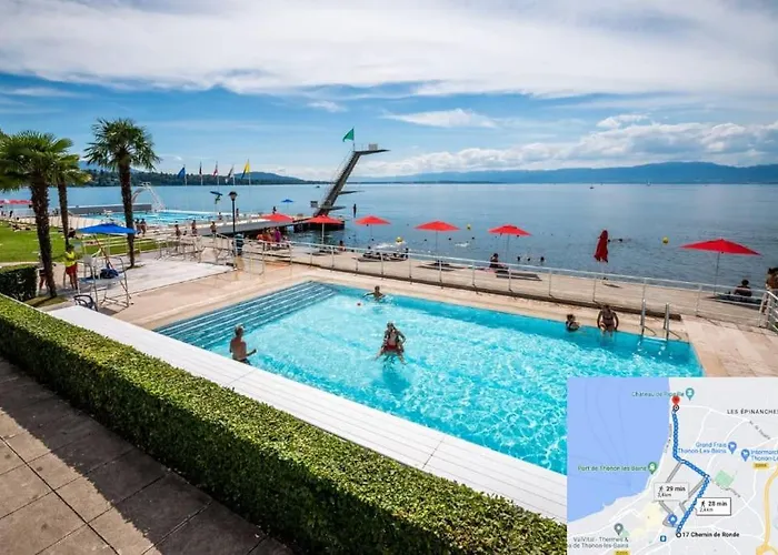 T3 Duplex Thonon Centre - Parking - Gare - Thermes