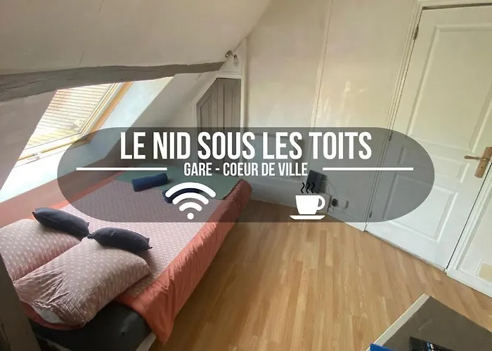 Le Nid Sous Les Toits - Fibre Wi Fi - Coeur De Ville Historique - Gare