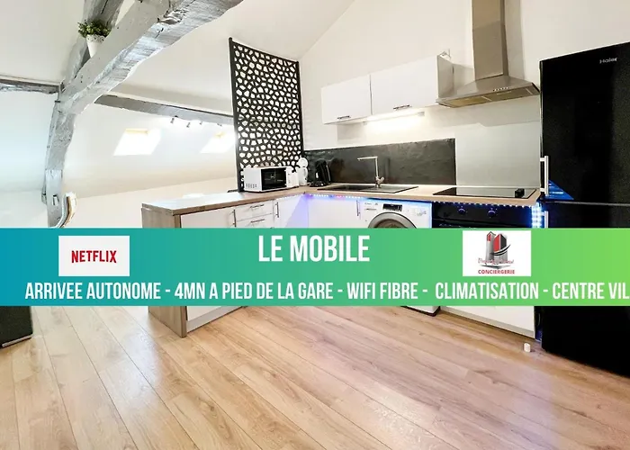 LE MOBILE - Climatisé - Proche de la gare - Centre ville-PROPERTY RENTAL NM