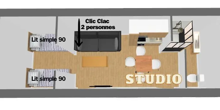 N°2 L'épicéa - Appart Hôtel La Maison Sévigné