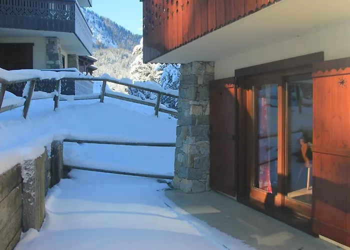 Appartement Chaleureux Les Houches 29 M² Piscine Partagee
