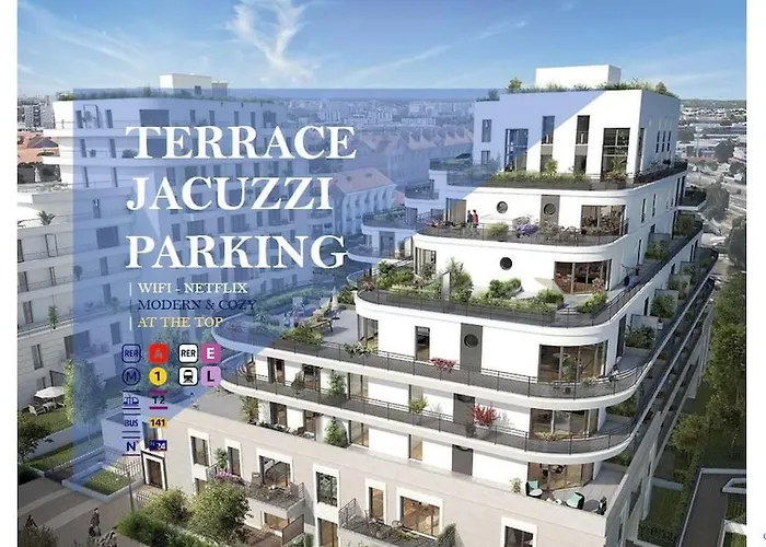 Résidence Abraham-Guest Room 1 LaDéfense U-Arena #Terasse #Fibre #View