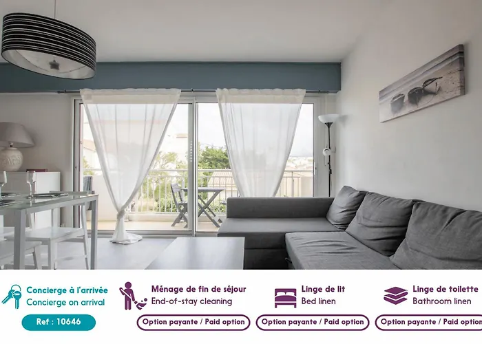 50m de la plage - Appart pour 4 - Balcon