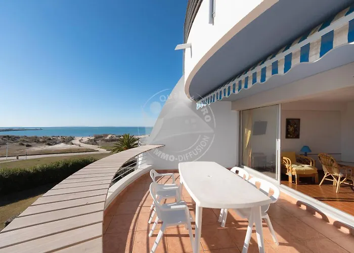 AS4269 - Studio cabine direct sur plage vue mer et parking privé et numéroté