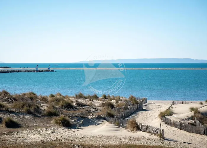AS4269 - Studio cabine direct sur plage vue mer et parking privé et numéroté