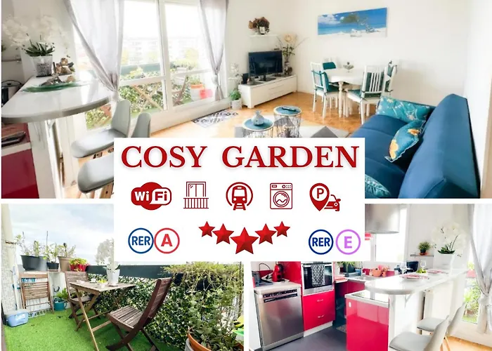 - Le COSY GARDEN - Proche RER A et E - Paris Disney - Parking - WIFI- Netflix Gratuit !!!