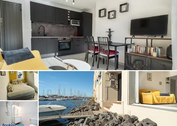 Idéal Couple&Famille, Pied dans l'eau - Vue Mer - Quartier Calme - Wi- Fi Haut Débit - Parking Gratuit - Climatisation - Netflix - Animeaux Acceptés - Prés du Port - Cap d'Agde
