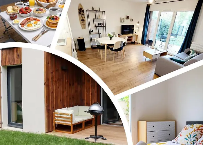Le Cottage Jardin élégant&cosy, plage pour 6 personnes, animaux admis Biscarrosse