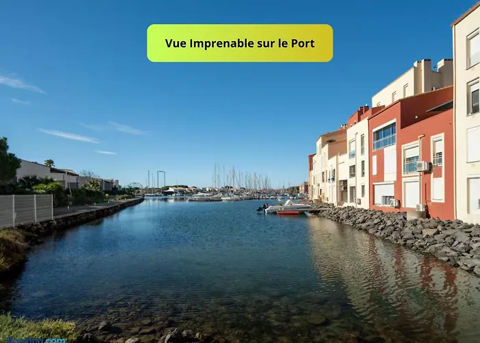 Idéal Couple&Famille, Pied dans l'eau - Vue Mer - Quartier Calme - Wi- Fi Haut Débit - Parking Gratuit - Climatisation - Netflix - Animeaux Acceptés - Prés du Port - Cap d'Agde