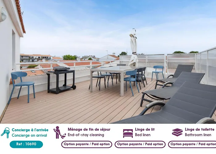 Appart pour 6 adultes et 2 enfants avec terrasse