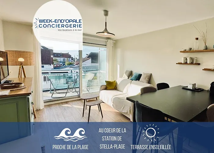 Appartement centre ville Stella-Plage terrasse sud-ouest