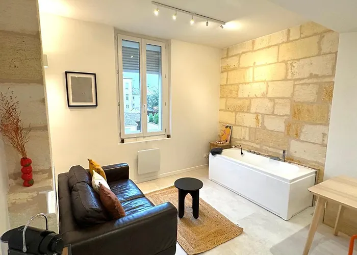 Studio ultra centre libourne - jacuzzi&vidéoprojecteur