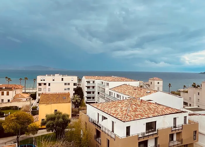 Tres Beau T2 Climatise Refait A Neuf, Vue Mer Panoramique Exceptionnelle A 120M A Pied De La Plage