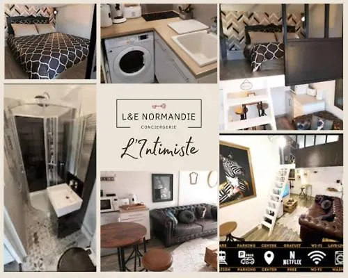 L'INTIMISTE à Saint Lô - Atypique - Studio Duplex Privé tout équipé - Gare - Centre - Parking gratuit - Entrée autonome - Chambre en mezzanine - Wifi - Netflix - Lave-linge