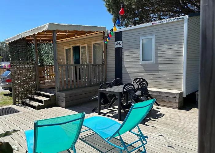 Mobil home Lège Cap Ferret Camping 4 étoiles Les Viviers