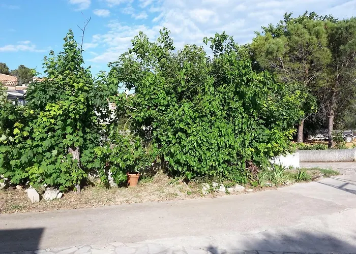 Leucate,dans la verdure,studio caverne en pierre dans propriété sécurisée